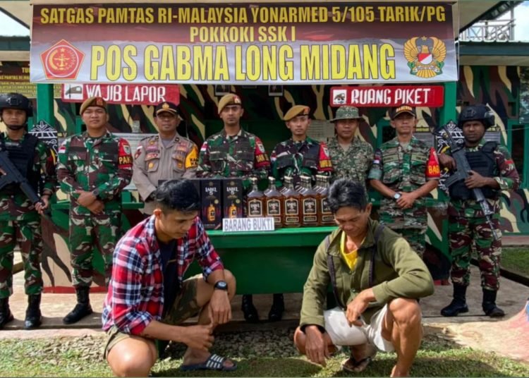 SATGAS PAMTAS KEMBALI GAGALKAN PENYELUNDUPAN MIRAS