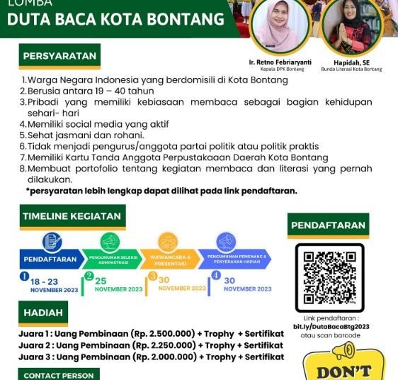 BONTANG GELAR LOMBA DUTA BACA
