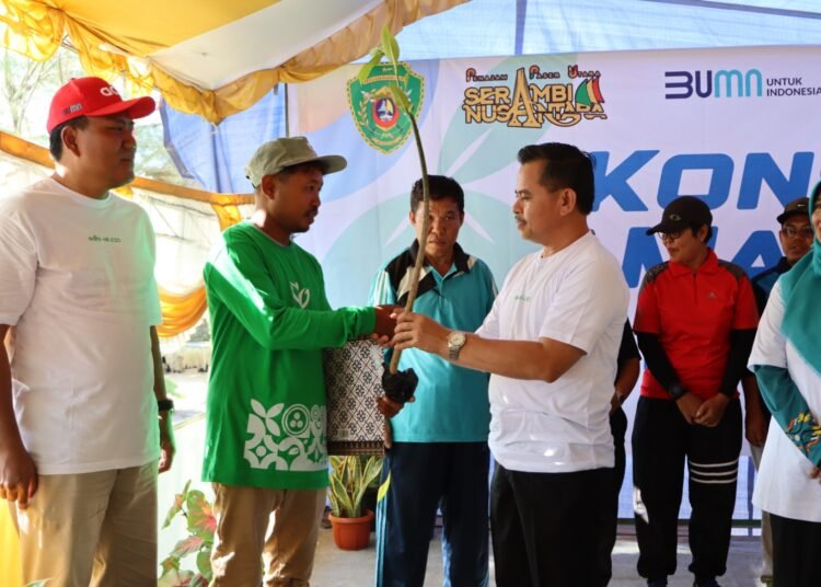PERINGATI HPSN, PEMKAB PPU SERAHKAN 1.000 BIBIT MANGROVE