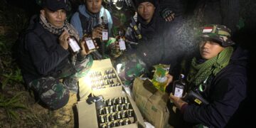 Satgas Pamtas Gagalkan Barang Ilegal Malaysia