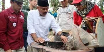 Bupati Turut Panen Madu Kelulut
