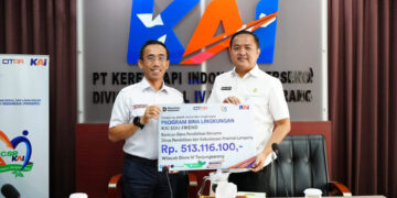 KAI Divre IV Tanjungkarang Salurkan Bantuan Dana Pendidikan Senilai Rp513 Juta