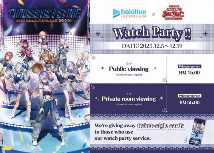 Hololive Indonesia “CHROMATIC FUTURE” Watch Party in Collaboration with Karaoke Manekineko
