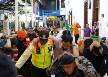 Komitmen Pada Keselamatan, KAI Daop 6 Yogyakarta Gelar Simulasi Keadaan Darurat